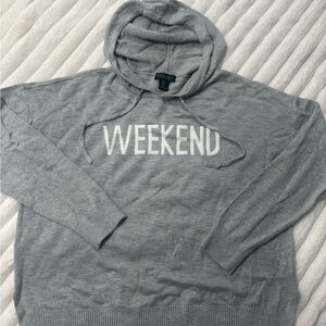 Rachel Zoe Gray Weekend Hoodie sweater size XL GUC